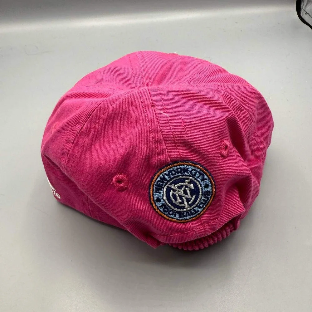 New York City FC Hat Kids Infant Pink Adidas MLS Stretch Strap Back Cap New‎